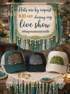 🪶Hats Are By Request | Feather Hats $10 off during live shows🪶